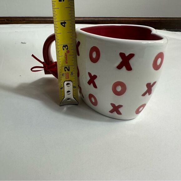 Lang Pink XOXO Heart Shape Mug Coffee Mug Painted By Hand. - Picture 10 of 11